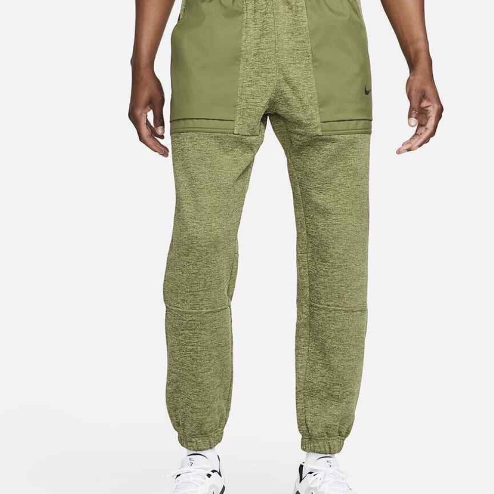 Nike Therma-FIT Men' Rough Green/Black Tapered Fitness Pants (DQ5407-326) Size S